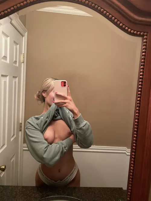 Midnight mirror pic in my bathroom!