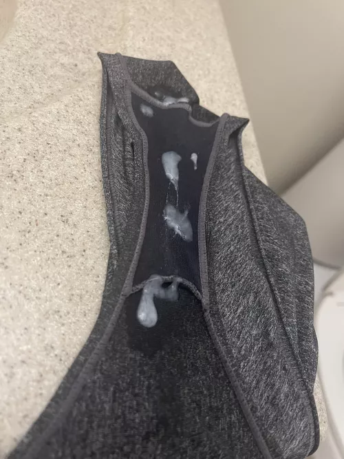 MIL left me a present in the hamper…. I filled them with cum and left them out for her to find 😉