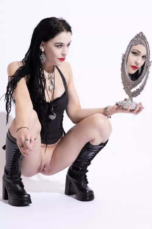 Mirror, mirror in My hand - who is the most seductive of all the land? 🖤°•Xana Lilith•°⚰️of course☠️ GFE//TEXT/FETISH//CAM//PANTIES,ETC. Goth girl gone wild - you don't want to miss it🌹