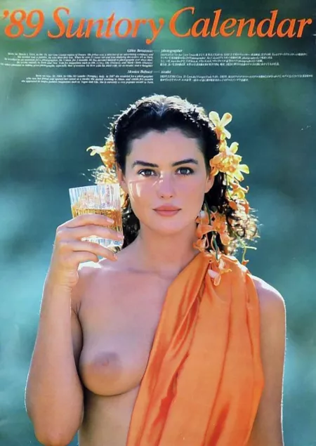 Monica Bellucci | Suntory Calendar 1989 | ph. Gilles Bensimon