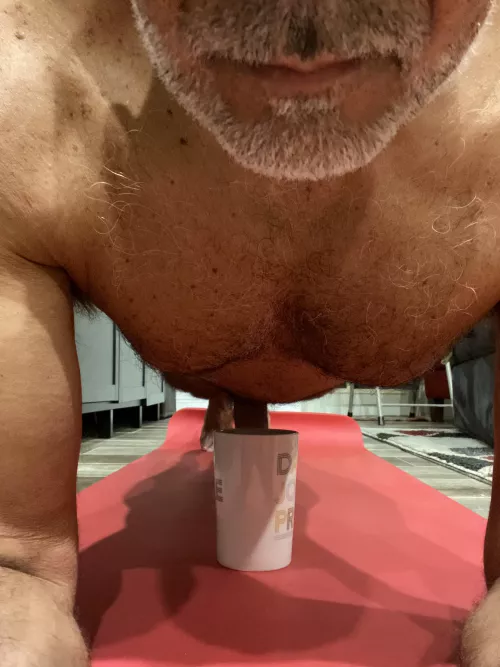 Morning Coffee helps me keep a Stiff Plank!!😉