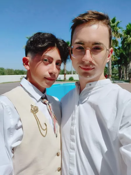 My boyfriend and I in our elegant skins