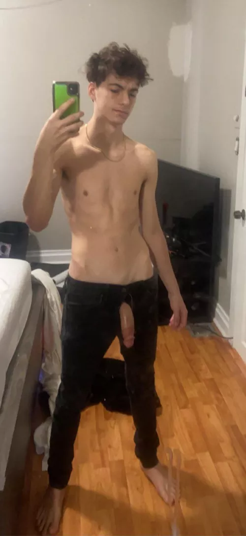 My cock needs to breathe after being stuck in these pants all day. I’d rather be naked 24/7