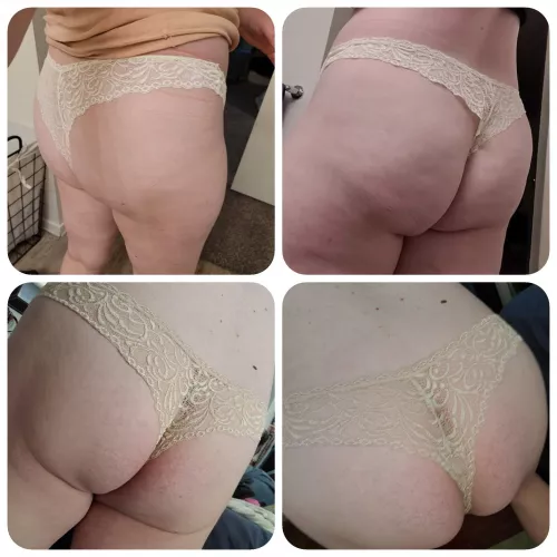 My friend (f, top row) gave me (m, bottom row) a pair of her panties. How do we look?