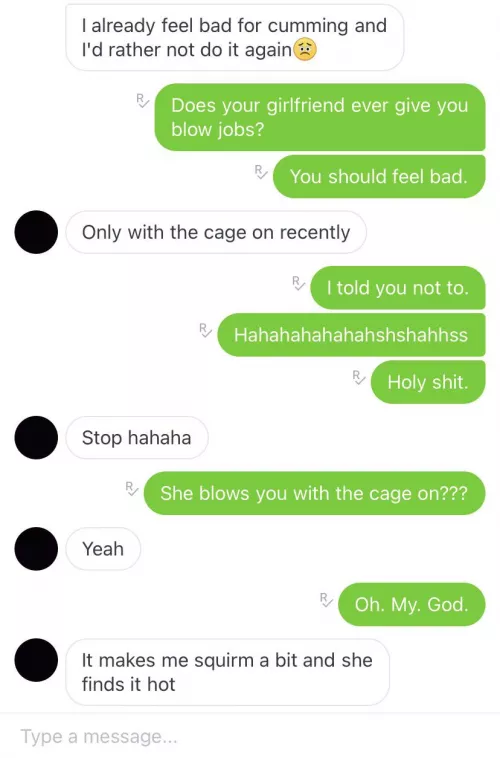 My little sissygirl gets blown IN HER CAGE!