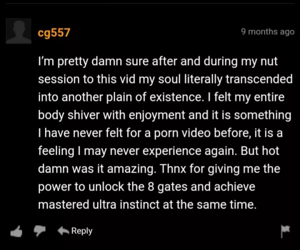 My man nutted so hard, his soul was affected.