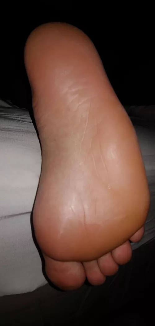 My man's size 13 foot after an hour long tongue bath