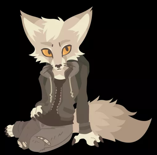 My post-apoc fennec! I haven't drawn in a long time, but I'm having a lot of fun with him. :)