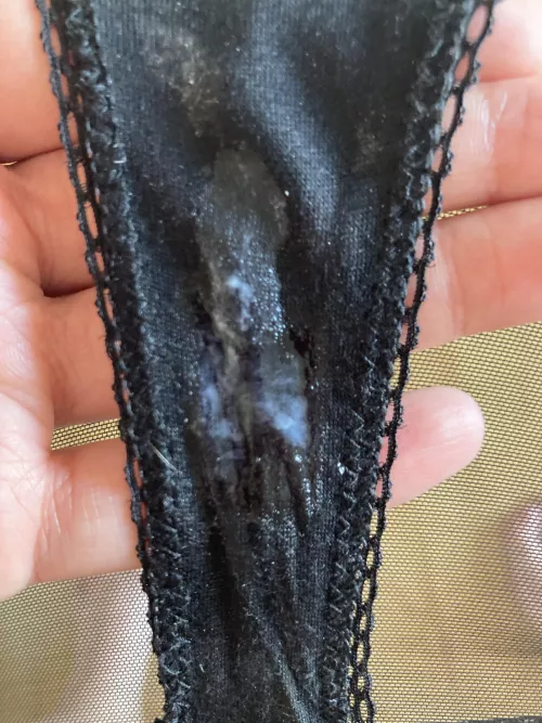 My thong after I took some picture to share on Reddit. No need to even touch myself…