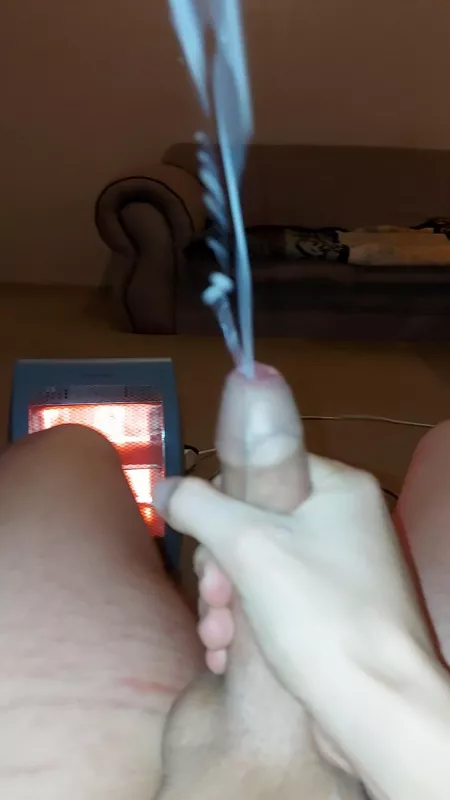 My uncut dick cumshot.💦