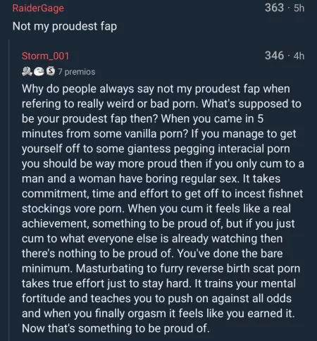 Not my proudest fap