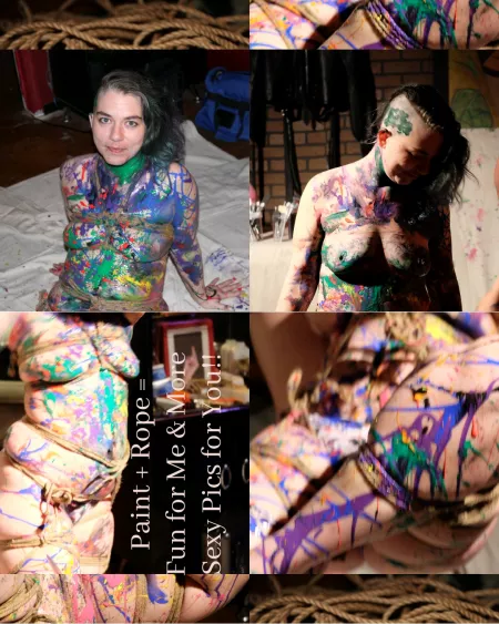 NSFW!! Pairing two things I absolutely LOVE!! Rope & Art!! 💙💙💙