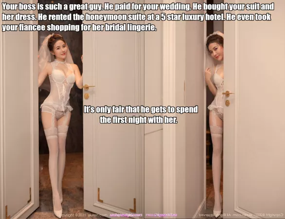 On your basic office worker salary, you couldn't afford to give her the wedding she deserved.