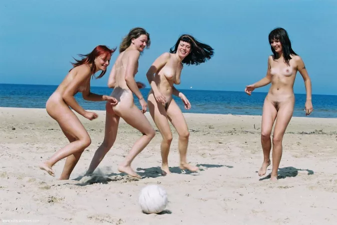 Playing soccer with the volleyball