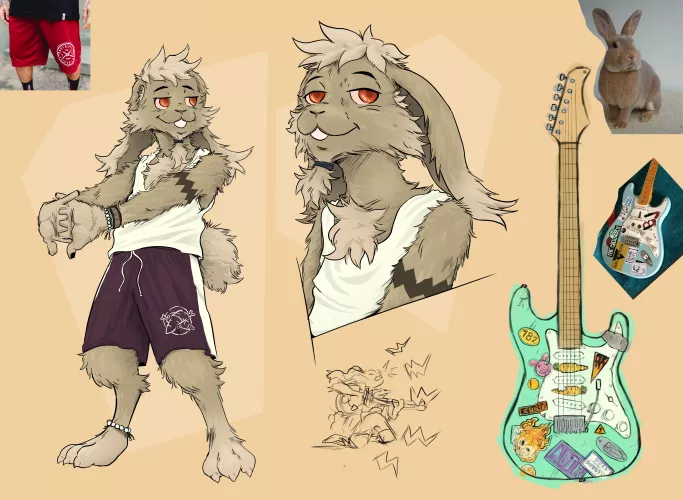 Rabbit Guitarist (art: by me // @c.h.junior on instagram)