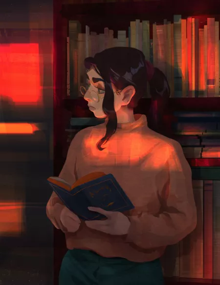 Reading at Dusk by Ryan Park