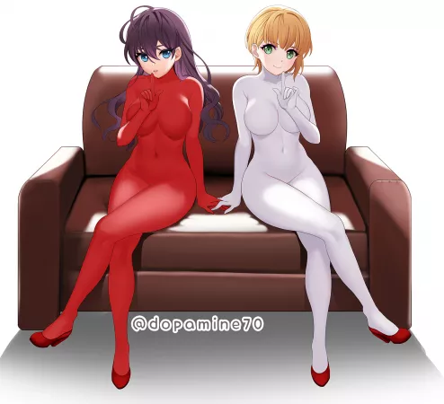 Red And White Suits, Shiki And Frederica (Dopamine70) [Idolmaster]