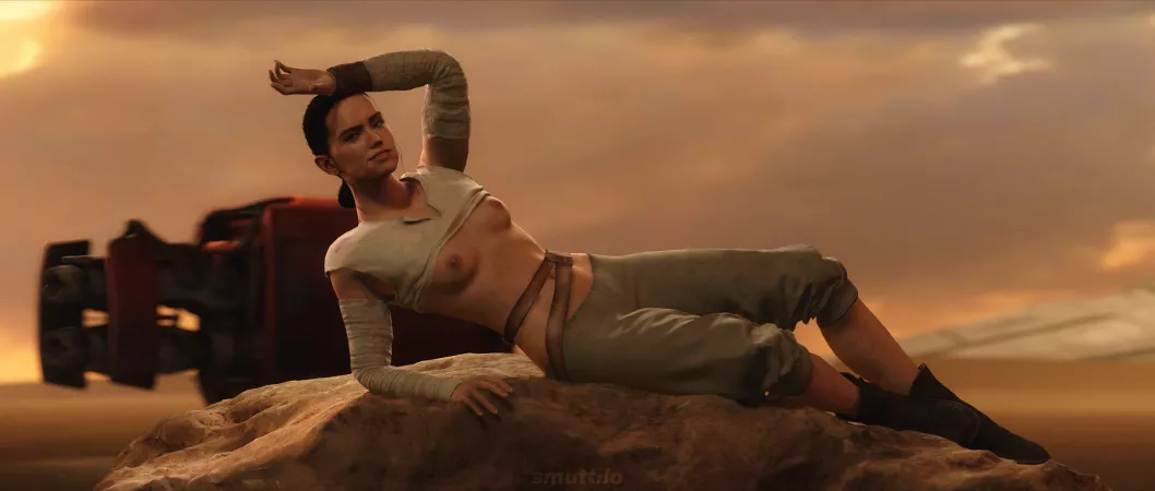 Rey poses for you in the desert (Smuttilo) [Star Wars]