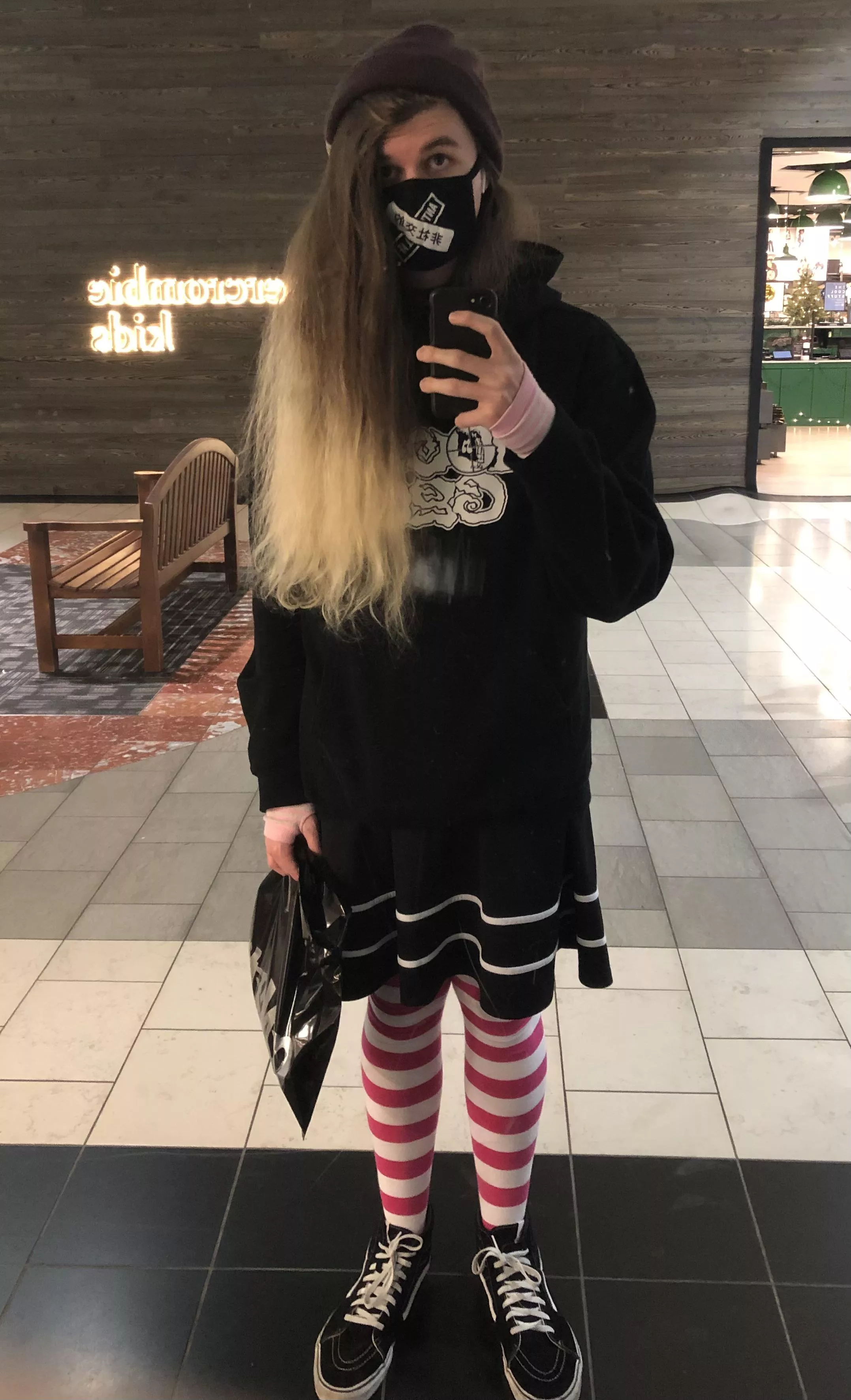 second time ever going out in public like this, i thought i looked cute but the clerk at spencers kept giving me weird looks. Do you think i look ok? 😖 second time ever going out in public like this, i thought i looked cute but the clerk at spencers kept giving me weird looks. Do you think i look ok? 😖