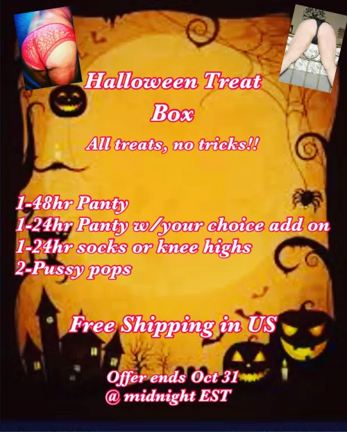 [selling] Cum get your special Halloween treat box! Message me for more info. BettyAnders on Telegram & KIK.