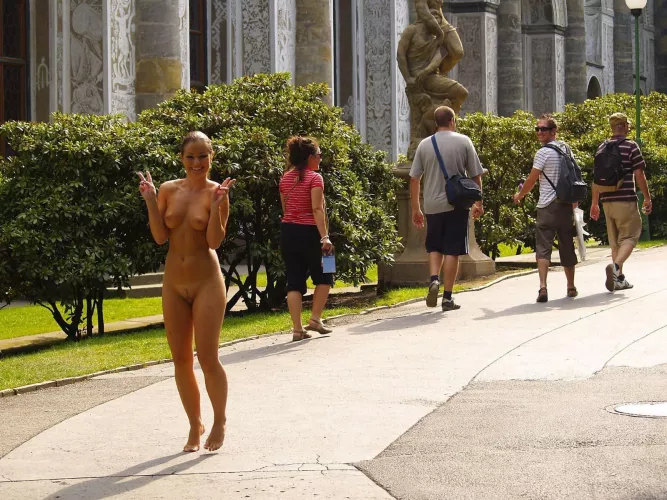 She is having lots of fun (m)