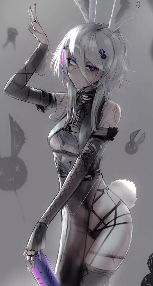 Silver bunny girl [Original]