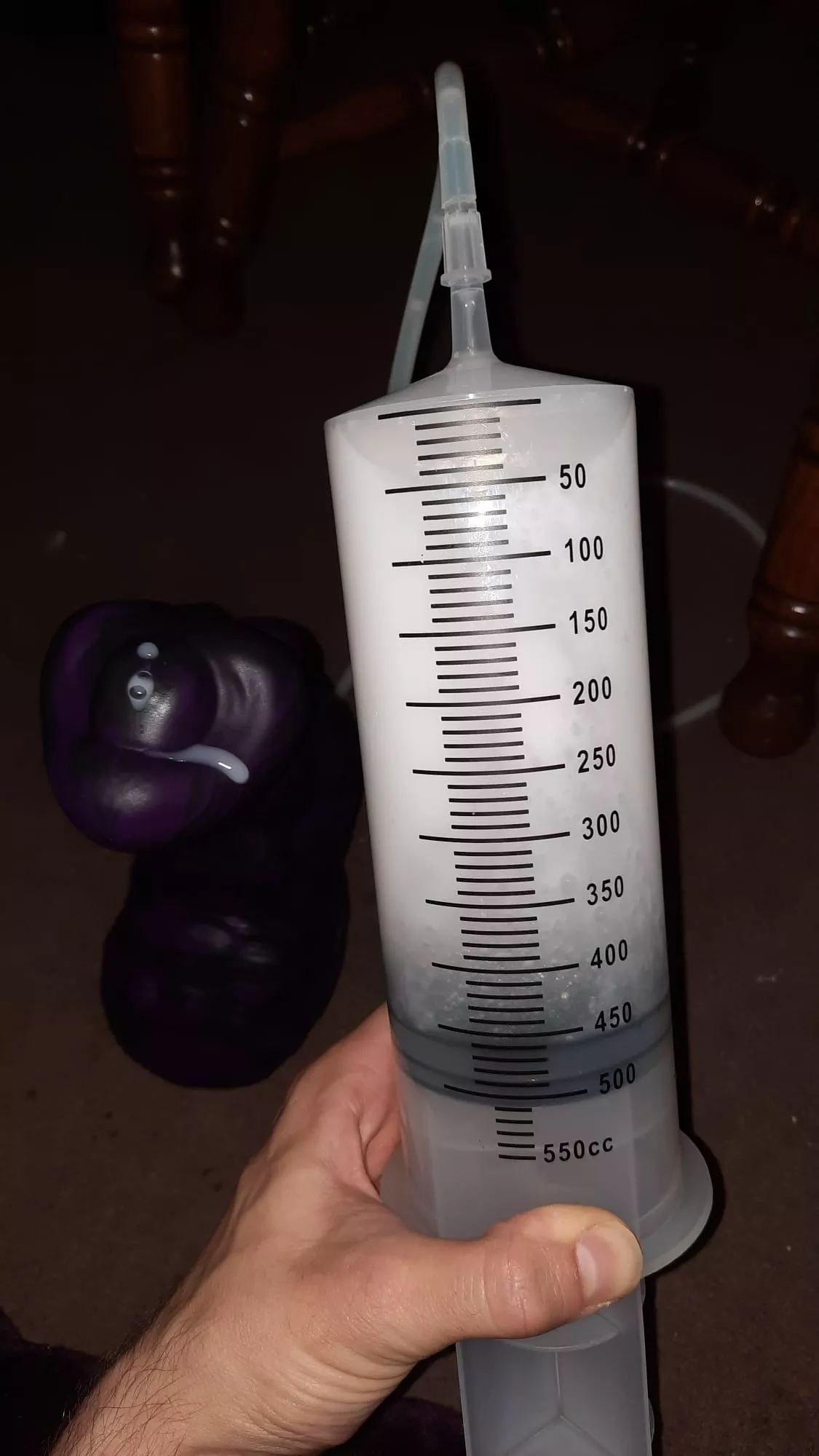 So, I got a new syringe for my medium Stan..... Didn't think I could take it all, but I did! (The cum lube, not Stan lol, only got just over halfway on him) pics of in use progress to follow? So, I got a new syringe for my medium Stan..... Didn't think I could take it all, but I did! (The cum lube, not Stan lol, only got just over halfway on him) pics of in use progress to follow?