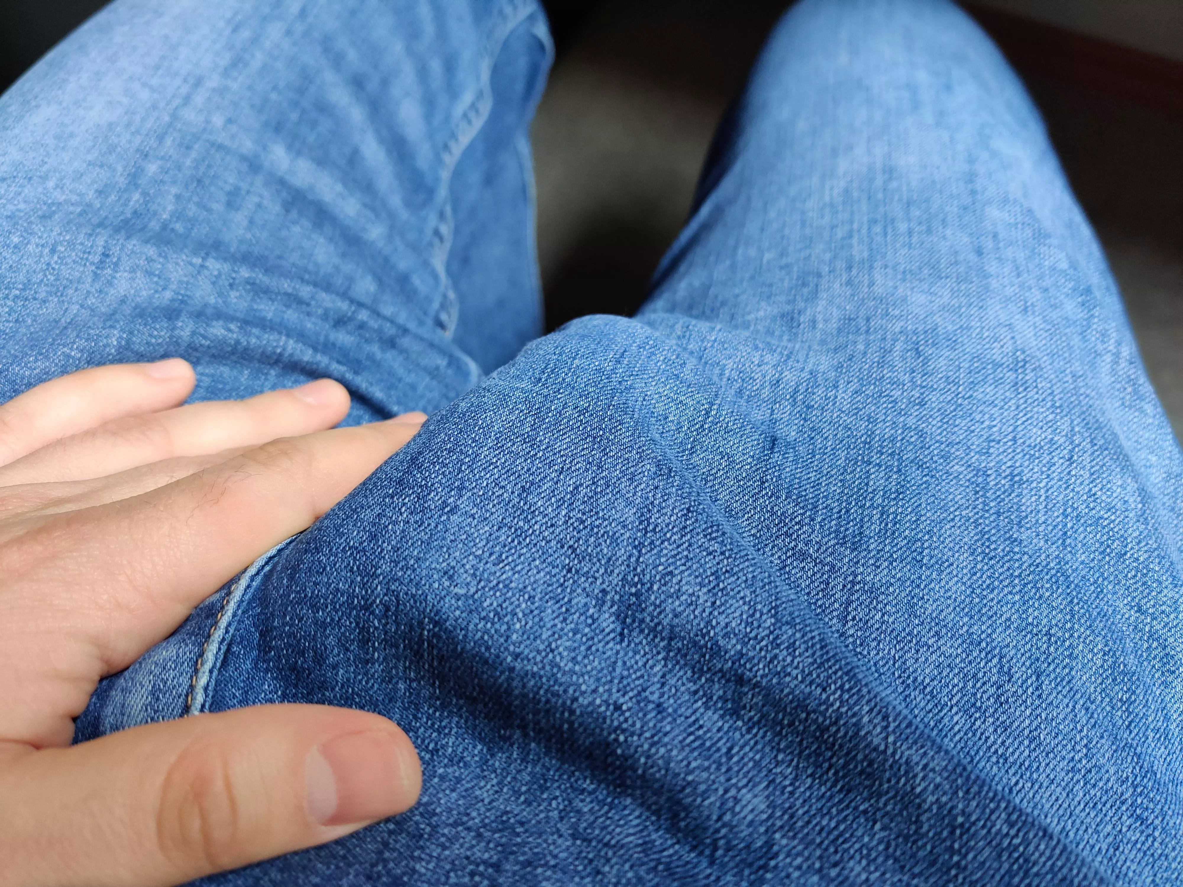 Soft dick in jeans gets me some looks in trains and my office
