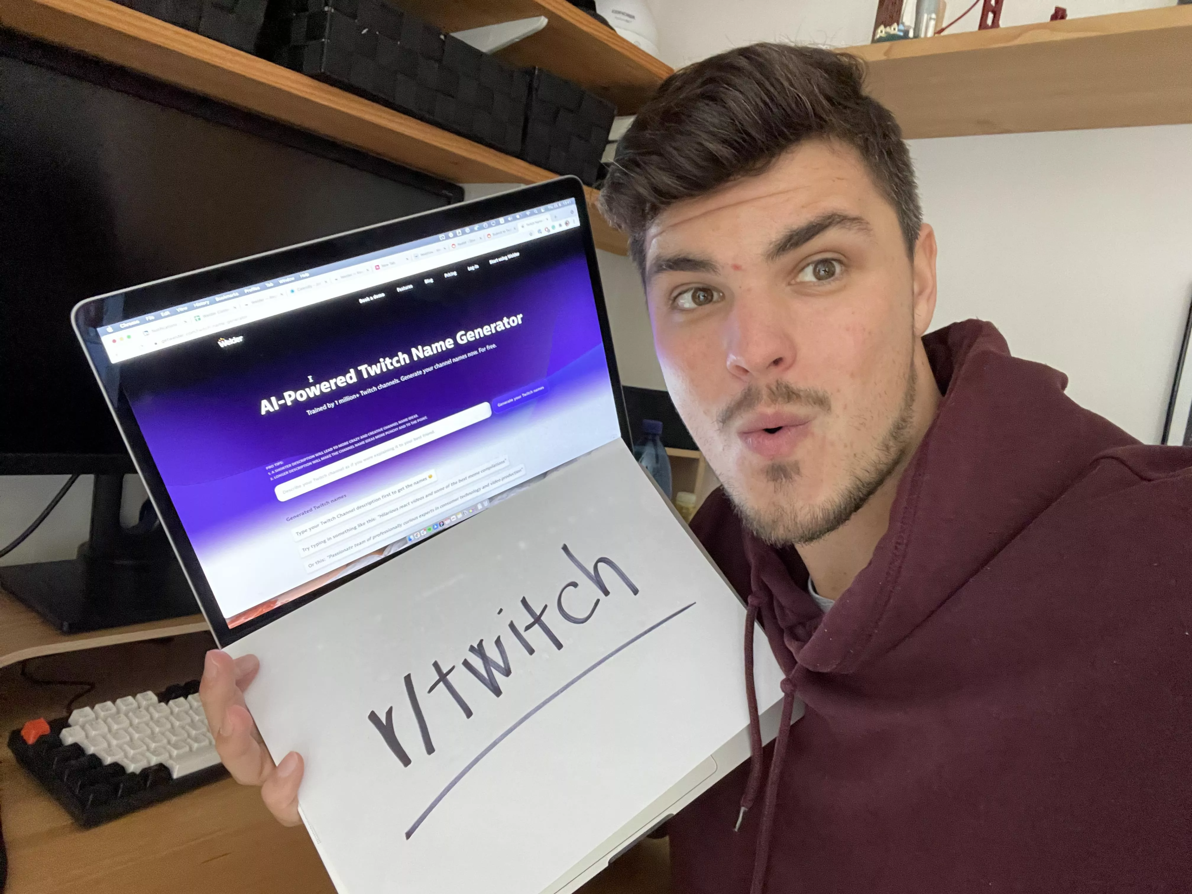 Starting a new channel? I made this AI-Powered Twitch Name Generator and I promise it will make you laugh as well. Starting a new channel? I made this AI-Powered Twitch Name Generator and I promise it will make you laugh as well.