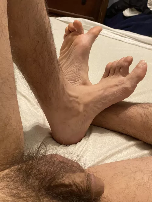 Stretching the toes…