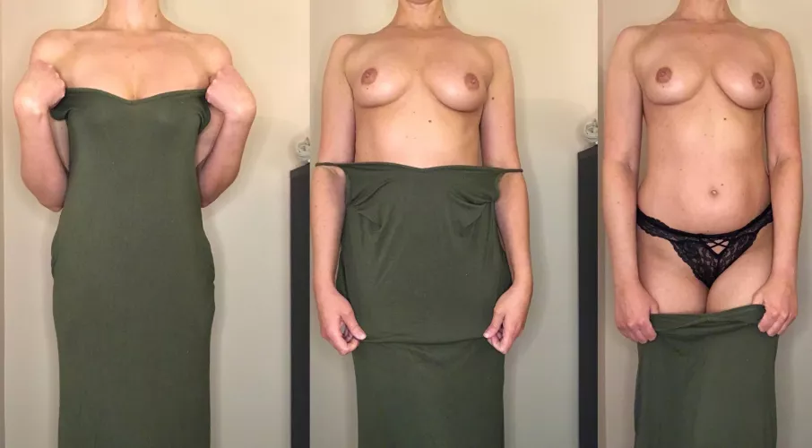 Stripping out of my green sundress for you