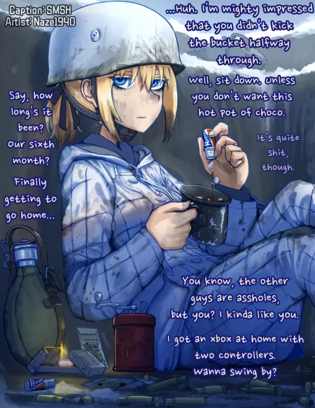 'Sup. Didn't die? [Military] [Getting To Go Home] [Banter] [Confession (?)] [Hot Chocolate] [Shitpost]