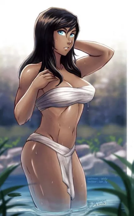 That “just got out of the shower” type beat (all characters are 18+)