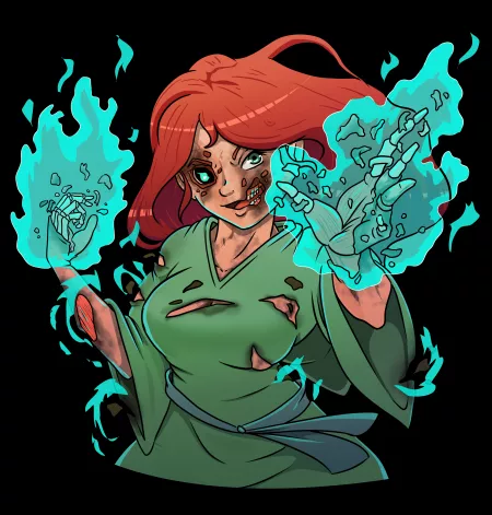 The Education and Disintegration of Vella Bluebeam (Lich TF) commissioned by Daughterskin, created by Fokk3rs