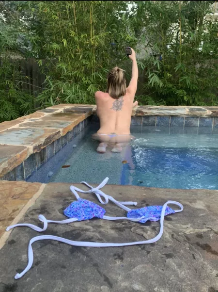 The tops even look good on the side of the hot tub.