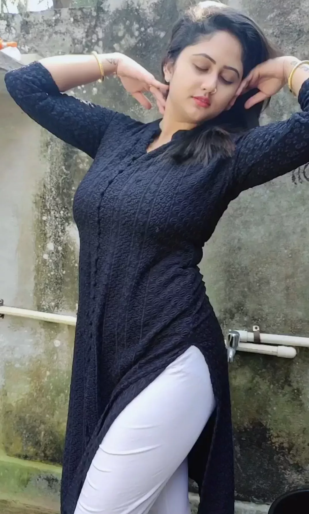 Their size is apparent even in that not-so tight dress!