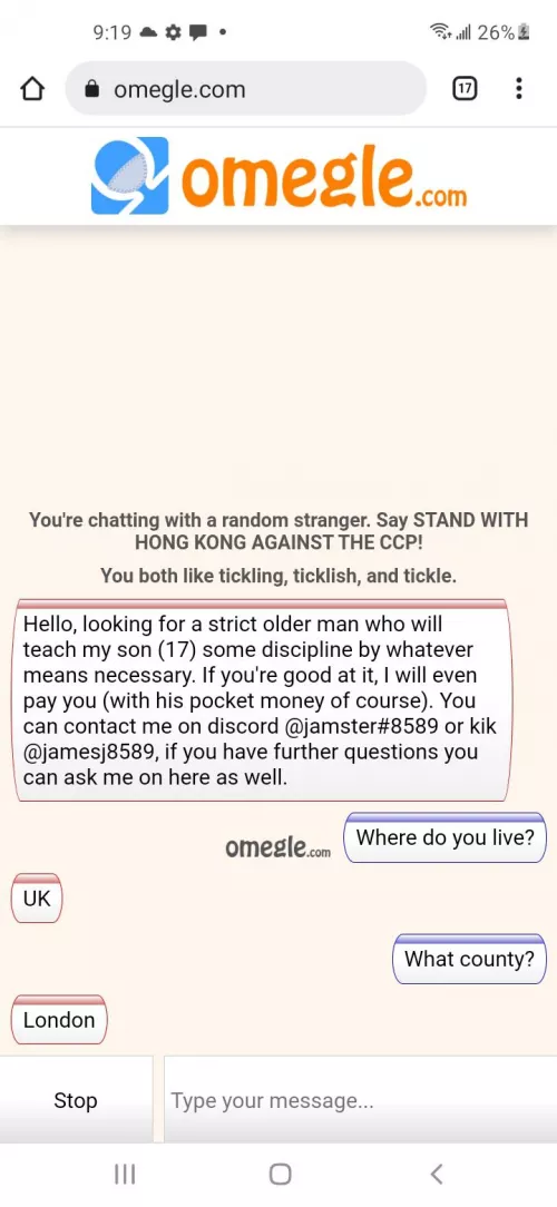 There do be some creeps out there. If this is for real, my faith in humanity is dwindling. I'm thinking I should drop s tip to the London Police. What do you guys think?