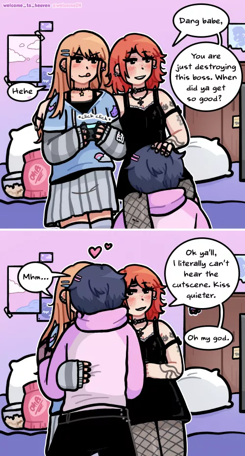 There's only one game controller but they have a boy toy so nobody's ever bored 💞[OC]