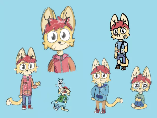 This is my fursona. Do you have any name idea ? (art by me)