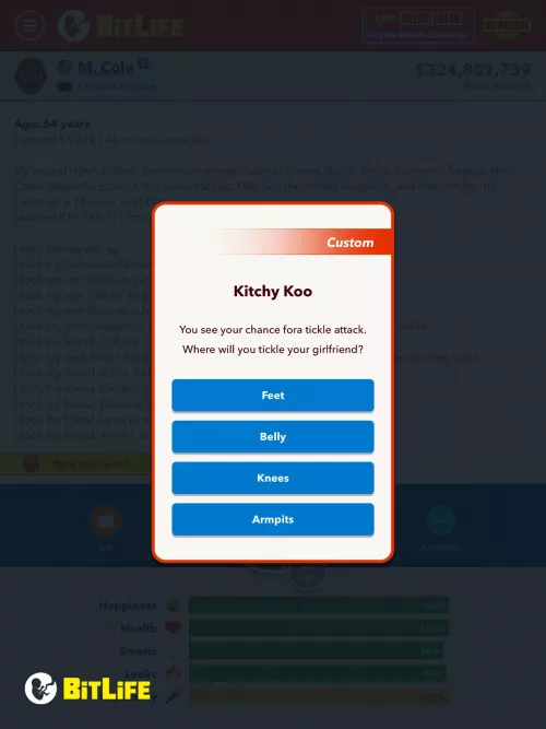 Tickling in bitlife. A what if.