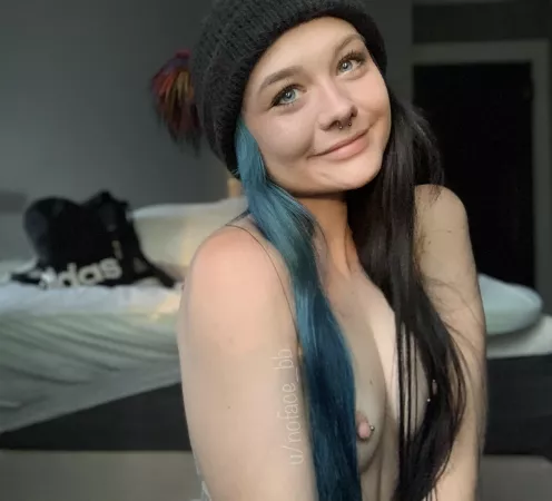 Tiny tits but always a big smile 😊