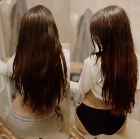 To the guys that love my long hair. (25 • 5’3 • 98IB)