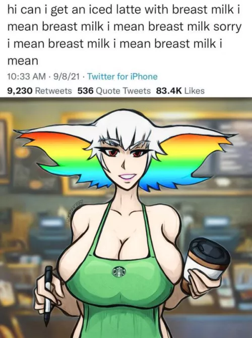 Trying to order a latte with milk