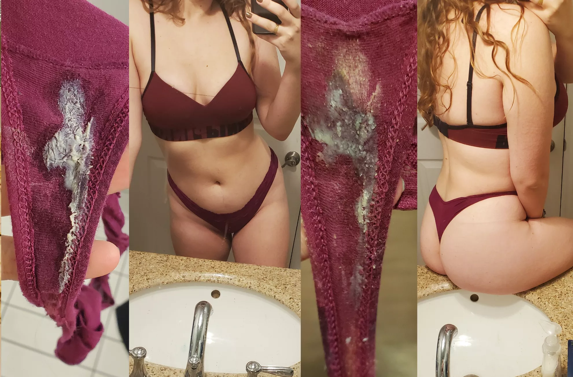 two day progress on this pantie after l orgasm twice in it before walking to my hours of lectures<3 dm me or kik babbigiraffe to have these to yourself ๐ two day progress on this pantie after l orgasm twice in it before walking to my hours of lectures<3 dm me or kik babbigiraffe to have these to yourself ๐
