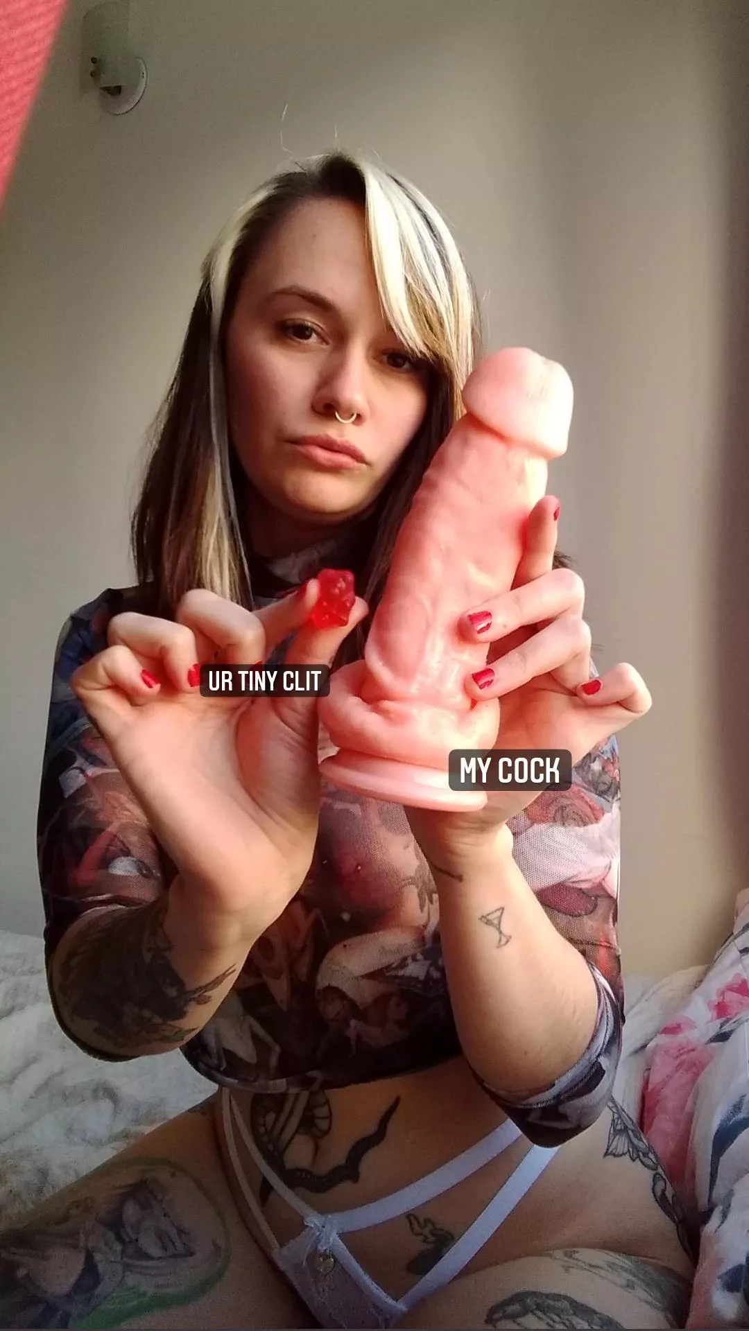 ur tiny clit is like a gummy bear 🤣 where are the sissy sluts? Say hi to your Goddess 💋