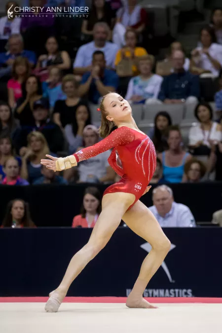 US female artistic gymnast Madison Kocian at the 2016 Olympic Trials