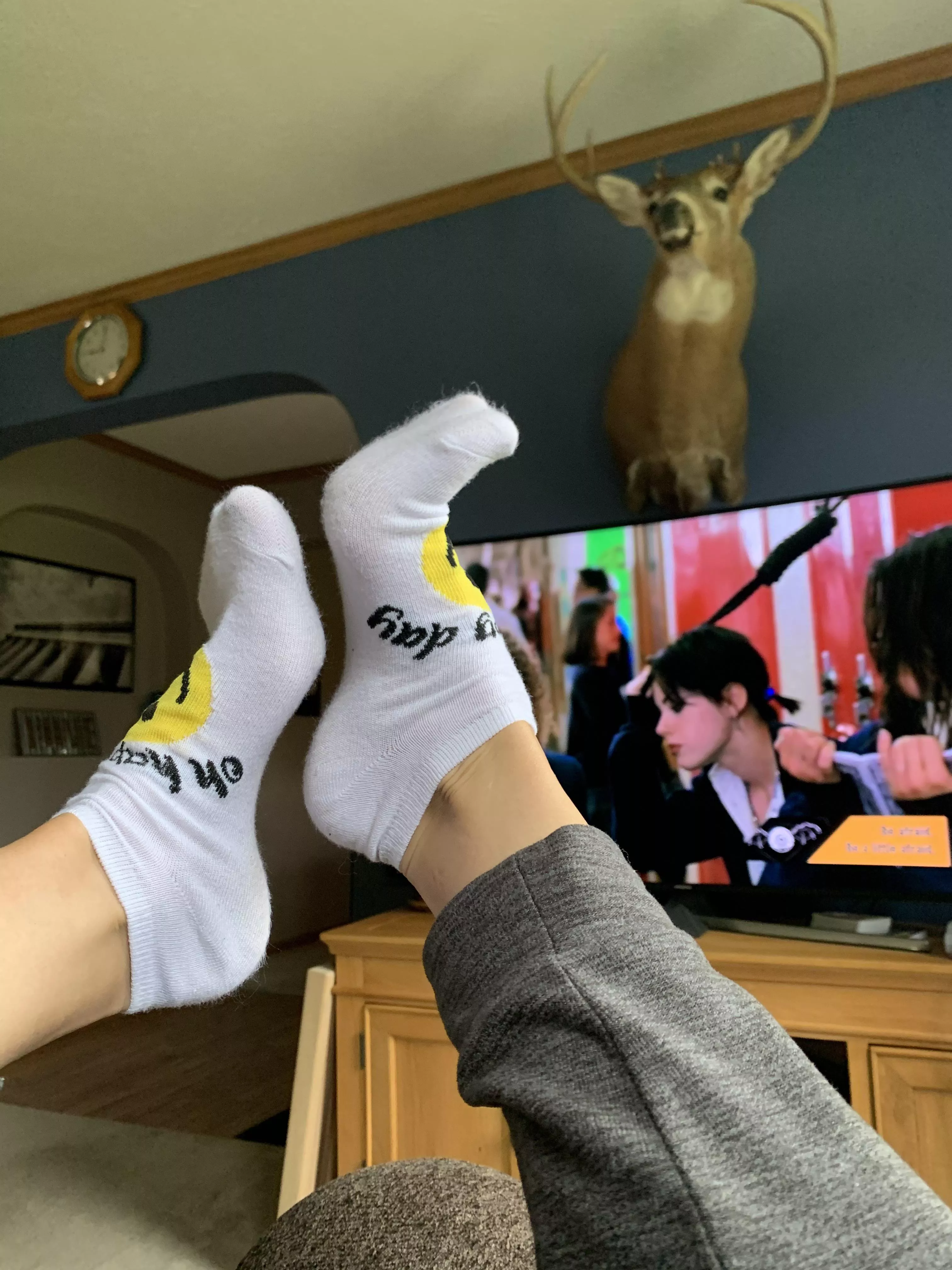 watching one of my favorite halloween movies this morning in my cute socks. π§π»ββοΈ wish you were here watching one of my favorite halloween movies this morning in my cute socks. π§π»ββοΈ wish you were here