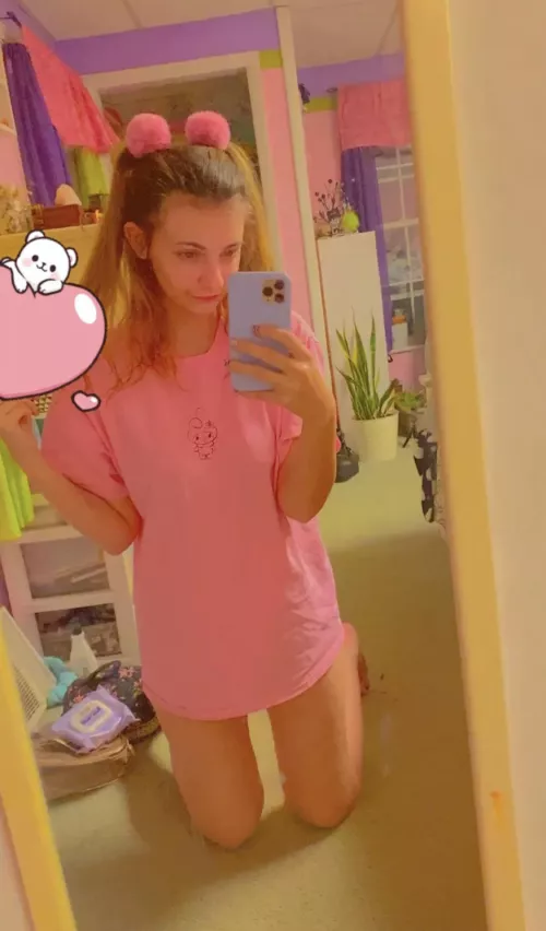 We wore pink for breast cancer awareness month today 🎗