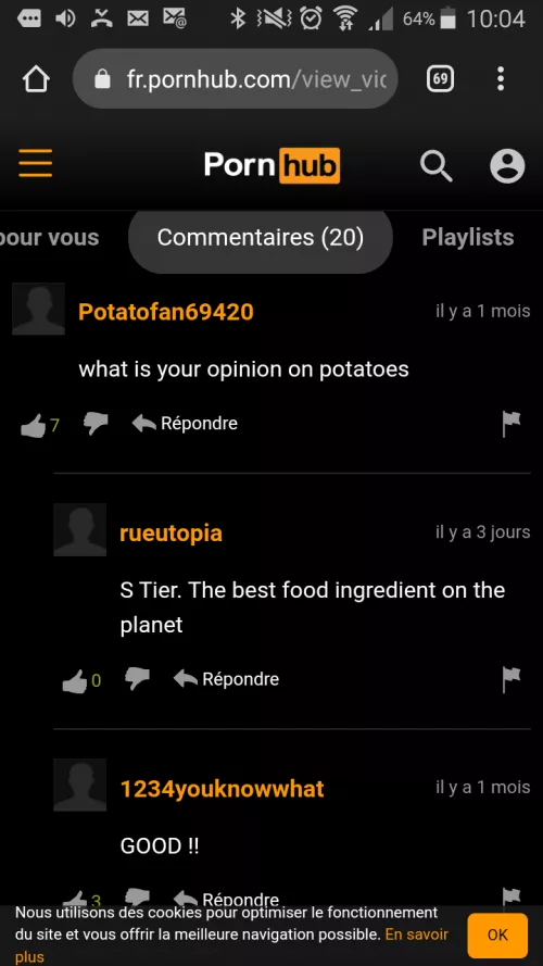 Well i like potatoes