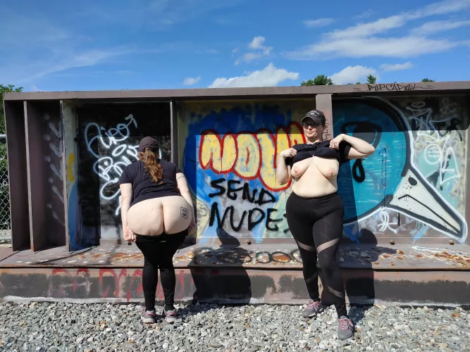 Well, the graffiti said to send nudes, so, I did!